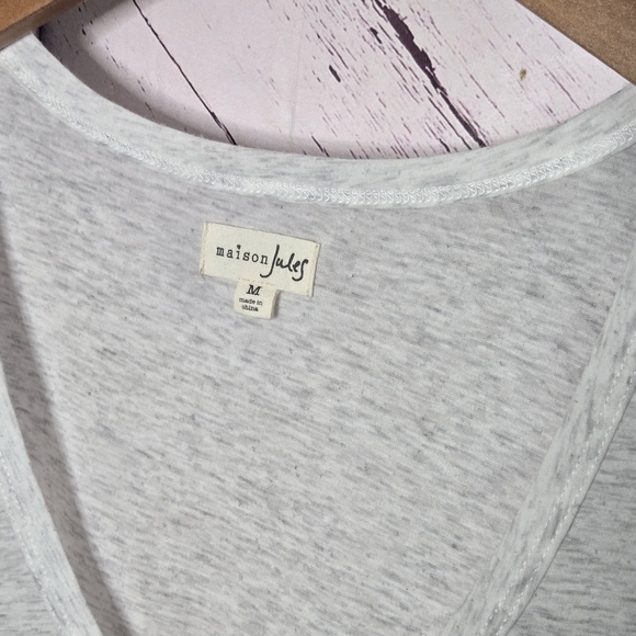 Maison Jules Light Gray White Tunic - Picture 3 of 4